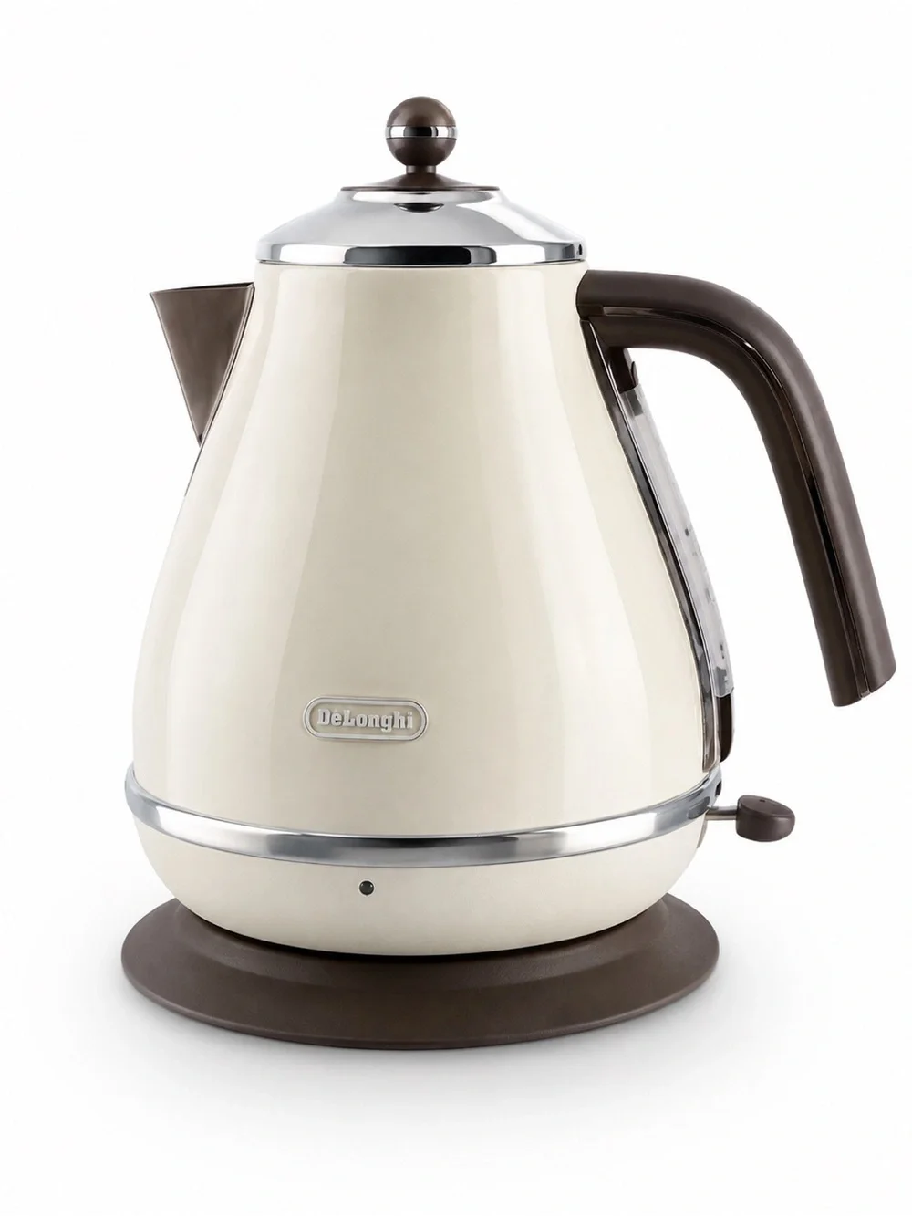 De’Longhi Icona Electric Kettle Cream 1.7L Cordless Retro Stainless Steel